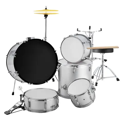 SucceBuy Adult Drum Set 5-Piece 22 inch Complete Full Size Drum Kit with Bass Toms Snare Floor Drum Beginner Drum Kit for Adults