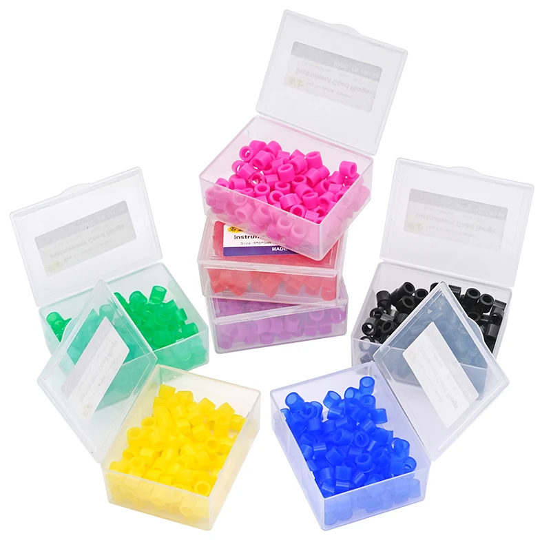 100PCS/box Dental Code Rings Multi-Color Disinfection Autoclavable Orthodontic Silicone Instrument Oral Hygiene Care Tools