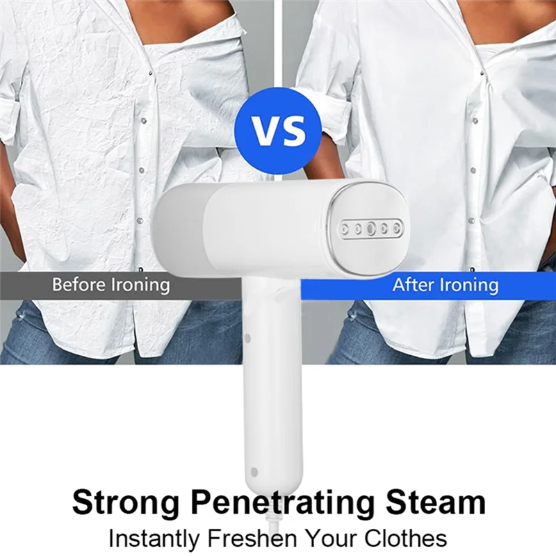 A52Q-مقبس الاتحاد الأوروبي المحمول 1000 وات، مكواة بخار للسفر قابلة للطي، مكواة يدوية محمولة مع خزان مياه 150 مل للملابس للاستخدام المنزلي