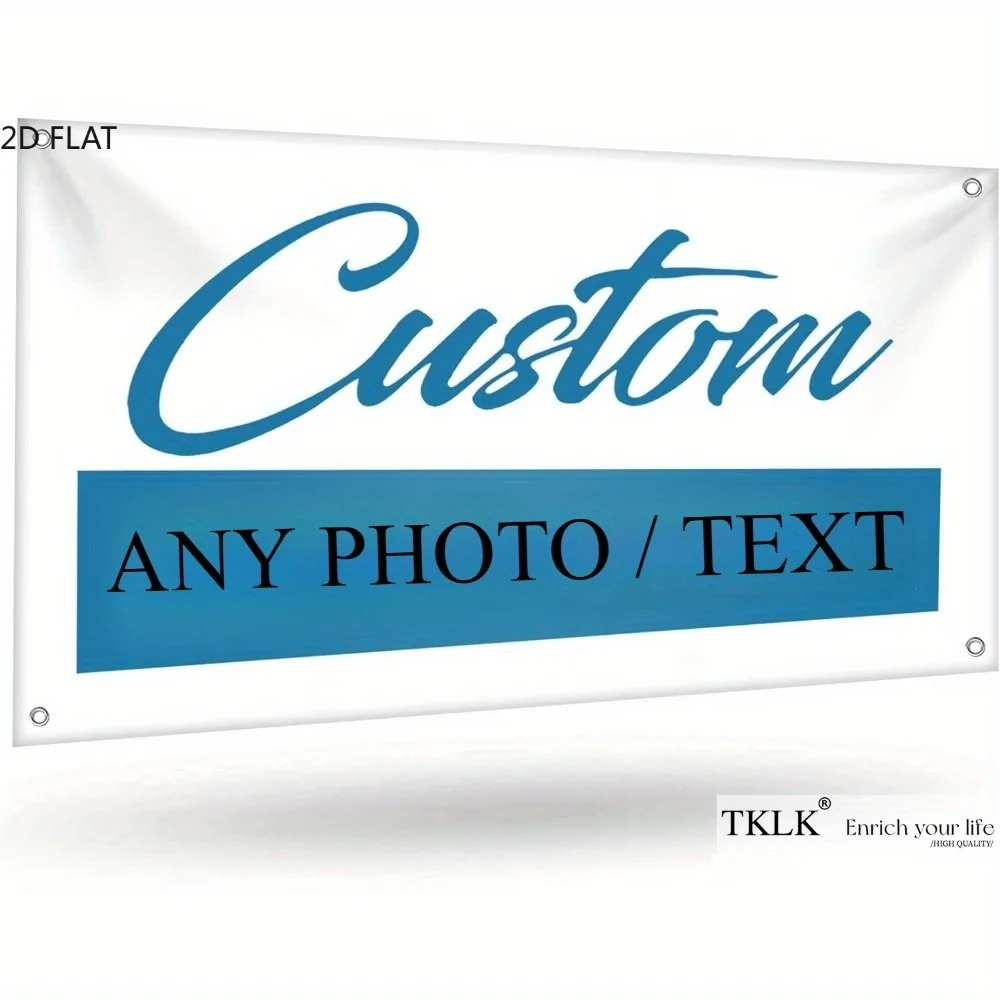 

Personalized Banner Customize with Logo Text for Party Birthday, Customized Banner Decoration for Graduation Wedding Event 3'x6'