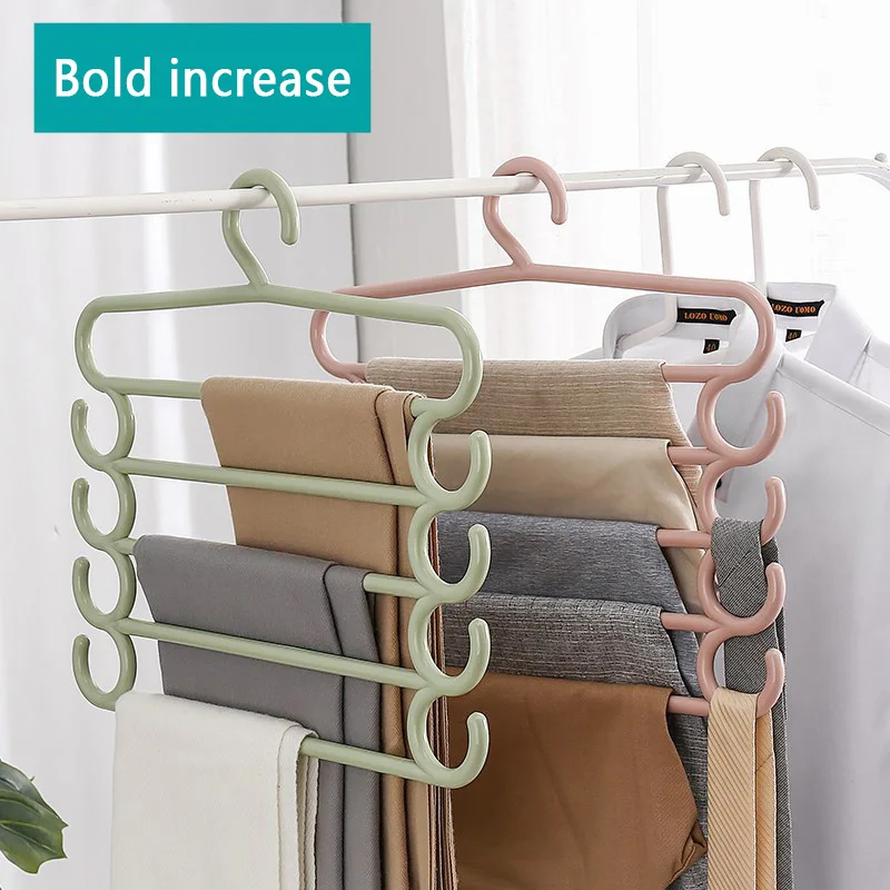 

5 Layers Pants Clothes Hanger Saving Space Scarf Trouser Hanger Bedroom Closet Organizer Multifunctional Wardrobe Storage