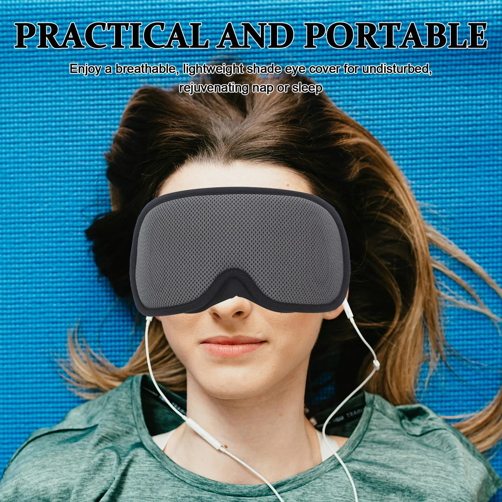 Sleep Eye Mask for Men Women 3D Deep Contoured Blackout Adjustable Strap Side Sleeper Travel Night Blindfold Soft Breathable