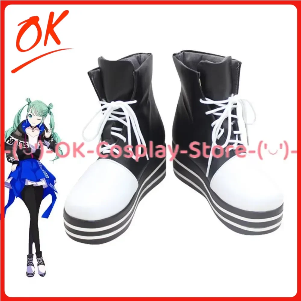 [Customized Size] Project Sekai Vivid BAD SQUAD Cosplay Shoes Anime Roleplay Prop Halloween Carnival Party Boots PU Leather