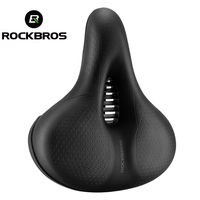 ROCKBROS Bicycle Saddle Breathable Bicycle Saddle PU Surface Soft Memory Sponge Seat Waterproof Hollow Saddles Cycling Accessory