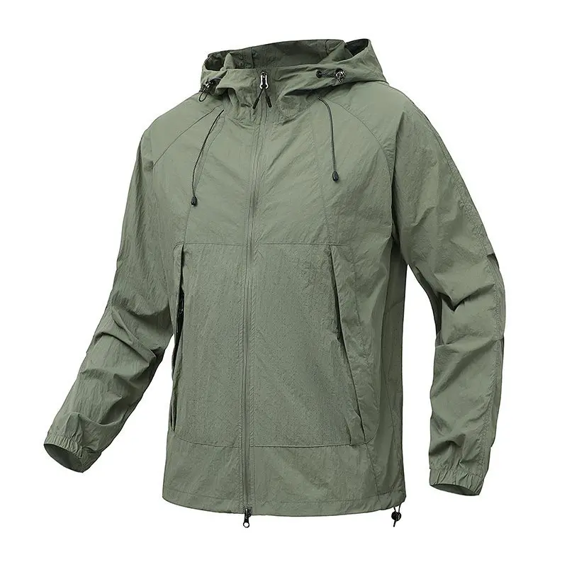 

Новая летняя мужская повседневная спортивная одежда из ледяного шелка с защитой от солнца UPF50, с капюшоном, дышащая, утолщенная, подходит для детей