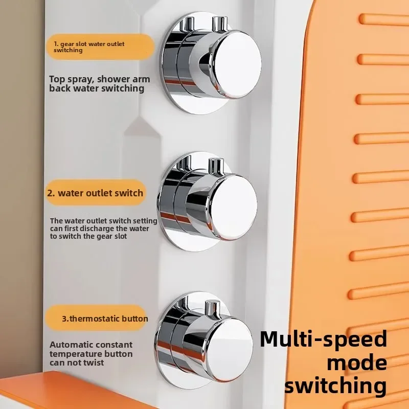 Elderly seated thermostatic shower, multi-functional wall-mounted seat bath