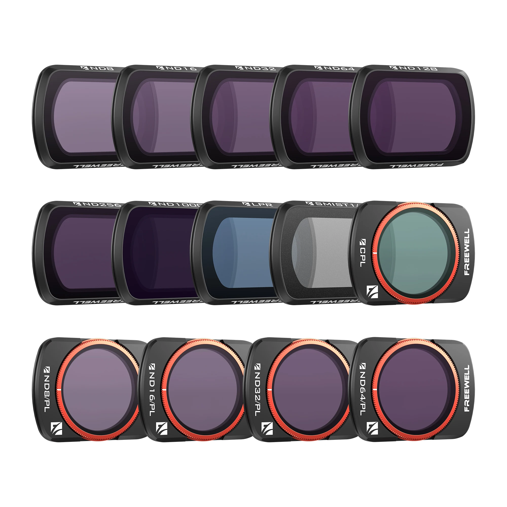 

Freewell ND Filter ND/PL CPL Snow Mist 1/4 светильник 14Pack Mega Kit для DJI Osmo Pocket 3: Совместимость с шарнирным замком