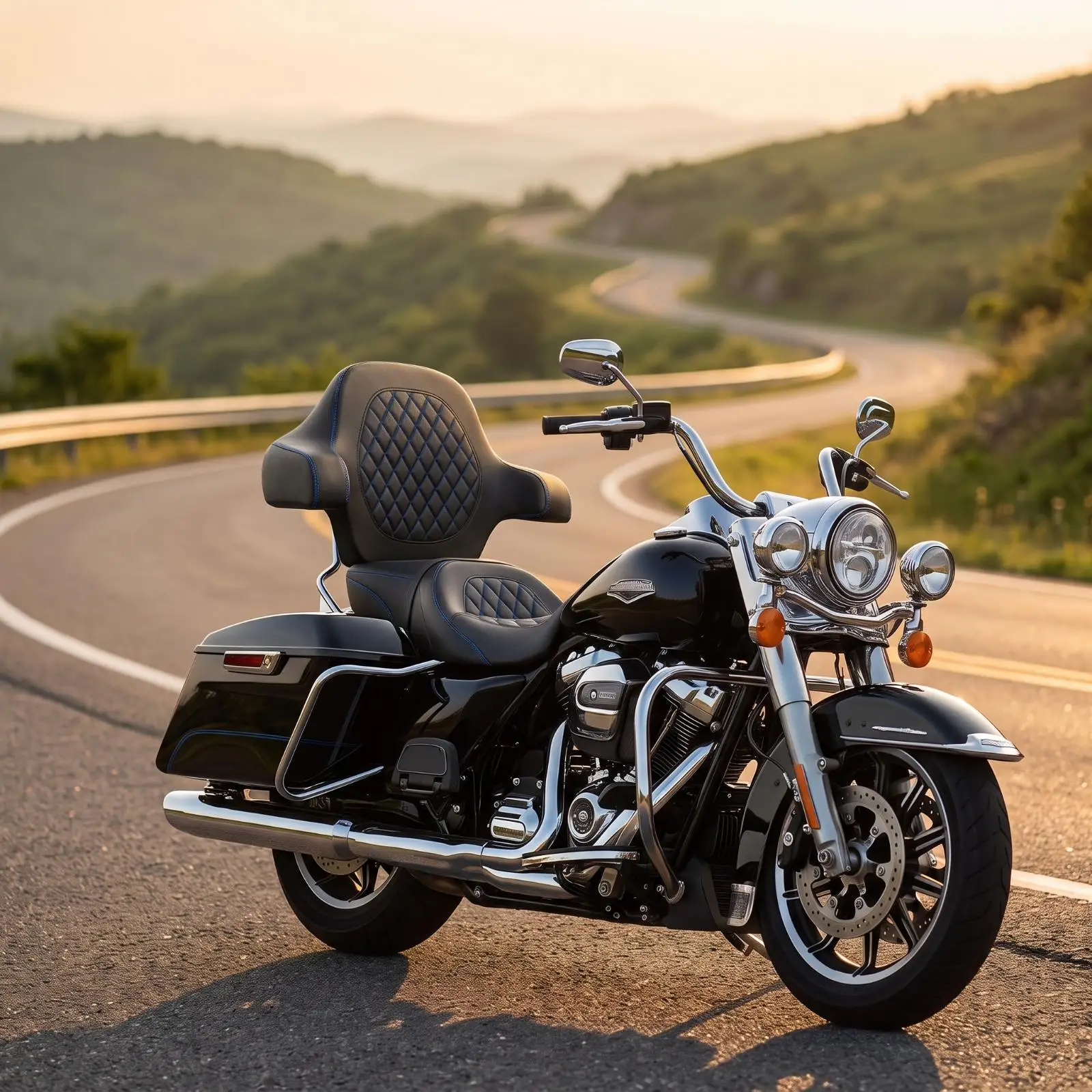 Motorcycle Backrest Cushion Synthetic Leather Motorcycle Backrest with Side Wings Long-Lasting Wear-Resistant