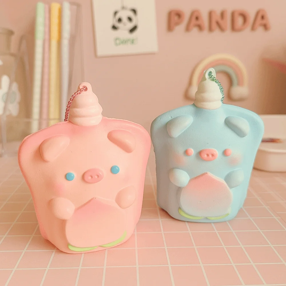 Wet Texture Little Pig Squeeze Toy Cute Design Rubbery Material Little Pig Pinch Toy Cartoon Original Release Soft Rubbery Toy