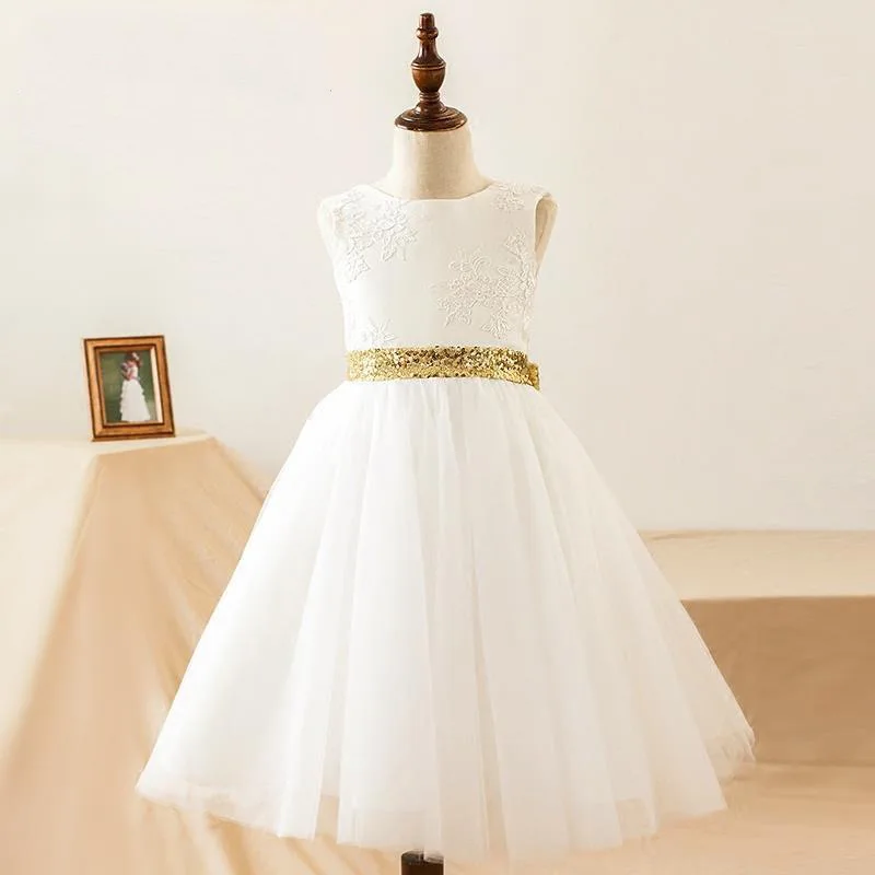 

Flower Christmas Girl Dress Wedding Princess Sequin Birthday Party Tulle Tutu Dresses Teenage Pageant Dress Kid Children Clothes