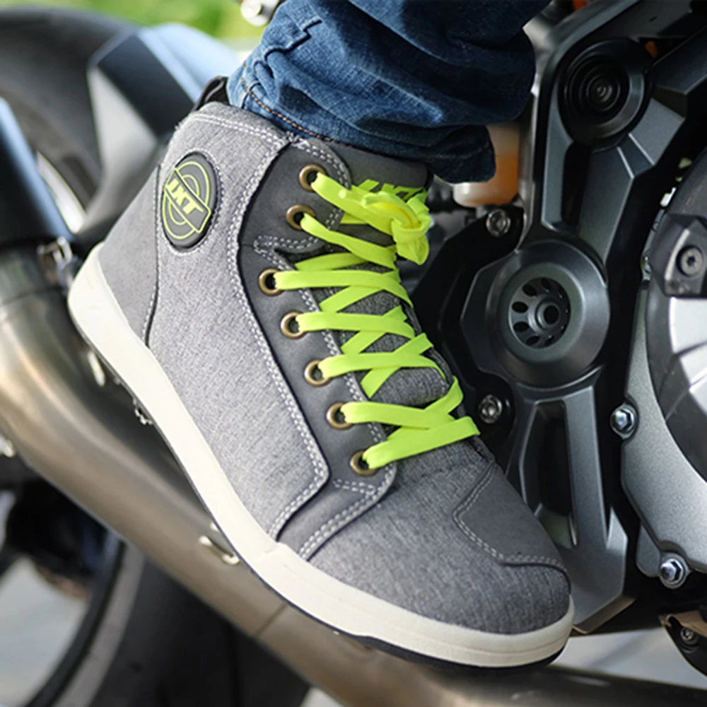 

Breathable Motorcycle Boots Men Motorbike Sneaker Microfiber Leather Adventure Touring Boots Motorcyclist Shoes Anti-slip