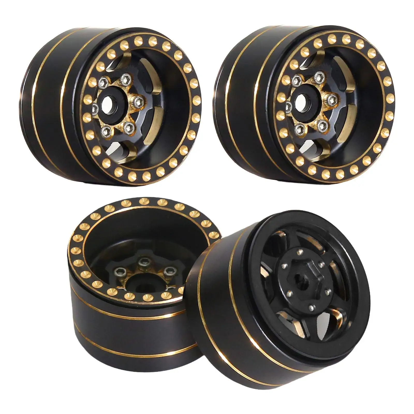 

4x Metal Wheel Rim Hub High Strength RC Car Spare Part Replacing 1 inch for 1:8 SCX24 Hobby RC Crawler Car Vehicle DIY Modified