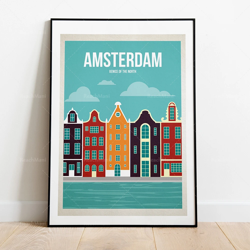 Athens, Copenhagen, Amsterdam, Madrid, Sydney, New York, Paris, Egypt, Budapest, Barcelona, Osaka, Cairo, Prague travel posters