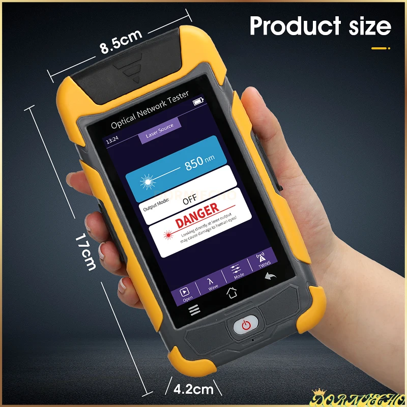 Imagem -03 - Fibra Óptica Reflectometer Touch Screen Vfl Ols Opm Mapethernet Cabo Tester sm mm Otdr 850 1300nm 1625nm Aua8513u a