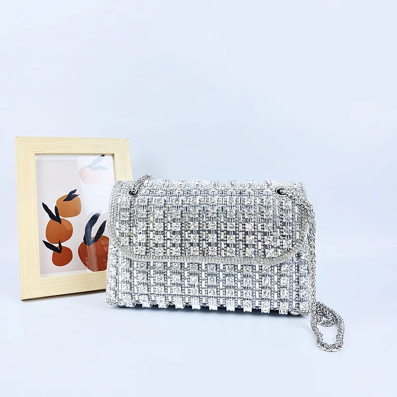 New Fashion Full Diamond Dionysus Small Square Bag Luxurious Designer Handbag Elegant Multifunctional Wallet Evening Clutch