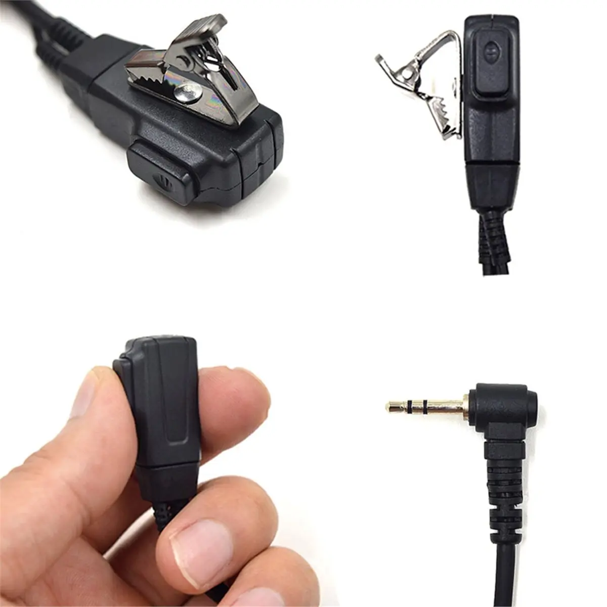 BHBL Walkie Talkie 2.5mm Earpiece 1 Pin Covert Acoustic Tube Earpieces Headset with PTT Mic Talkabout MH230R