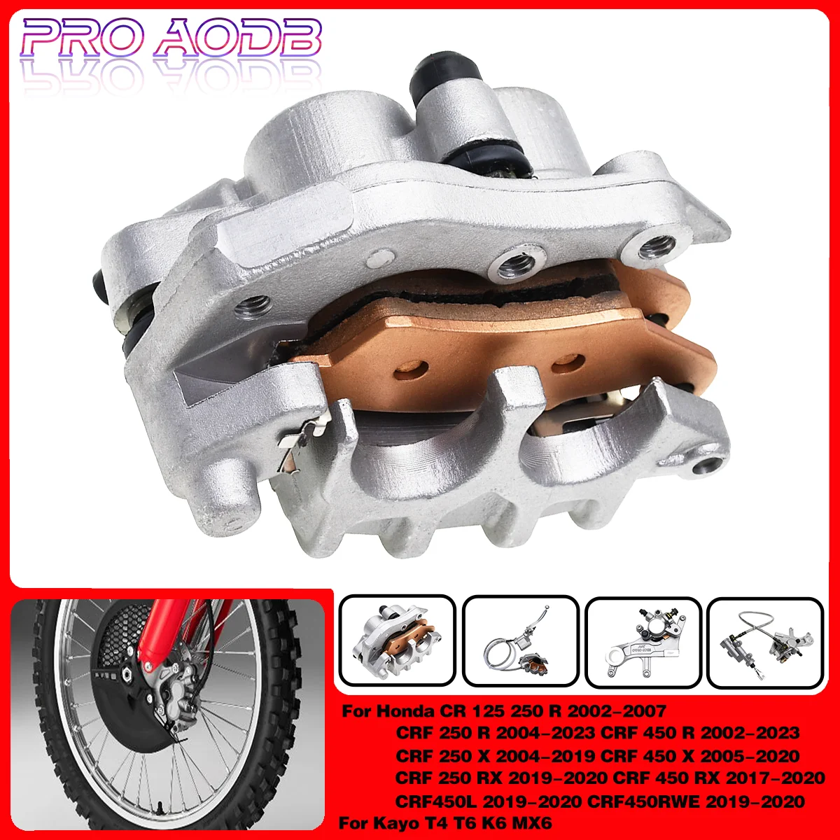 

Front and rear brake assembly and caliper Accessories For Honda CR125 125R CRF 250 250R 450 450R 250X 450X 250RX 450RX 450L Kayo