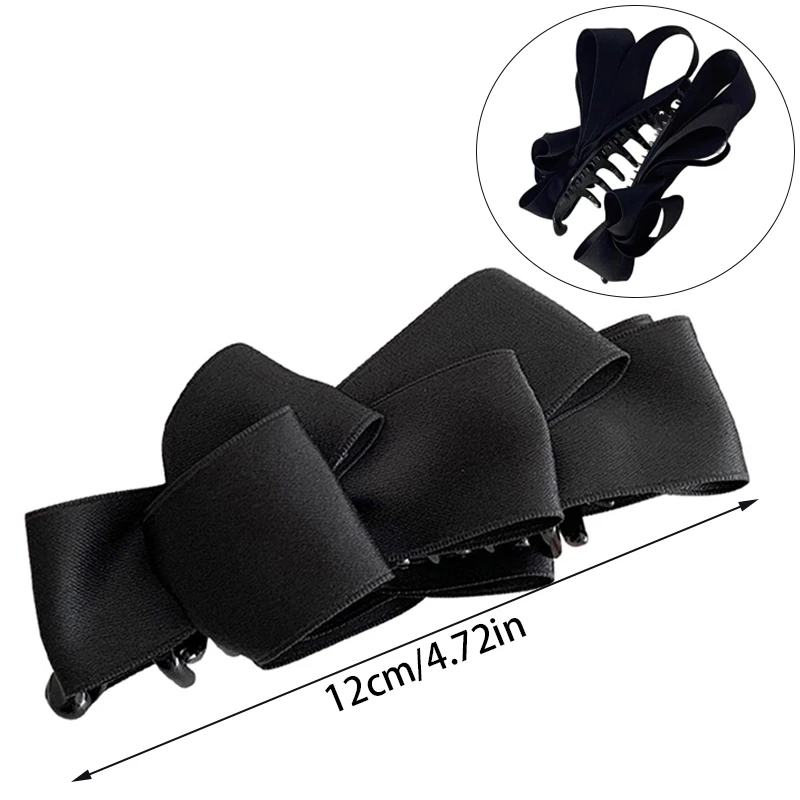 1/2 Piece French Double-Layer Satin Butterfly Hair Clip, Sweet And Simple, Suitable For High Ponytails And Curly Hair