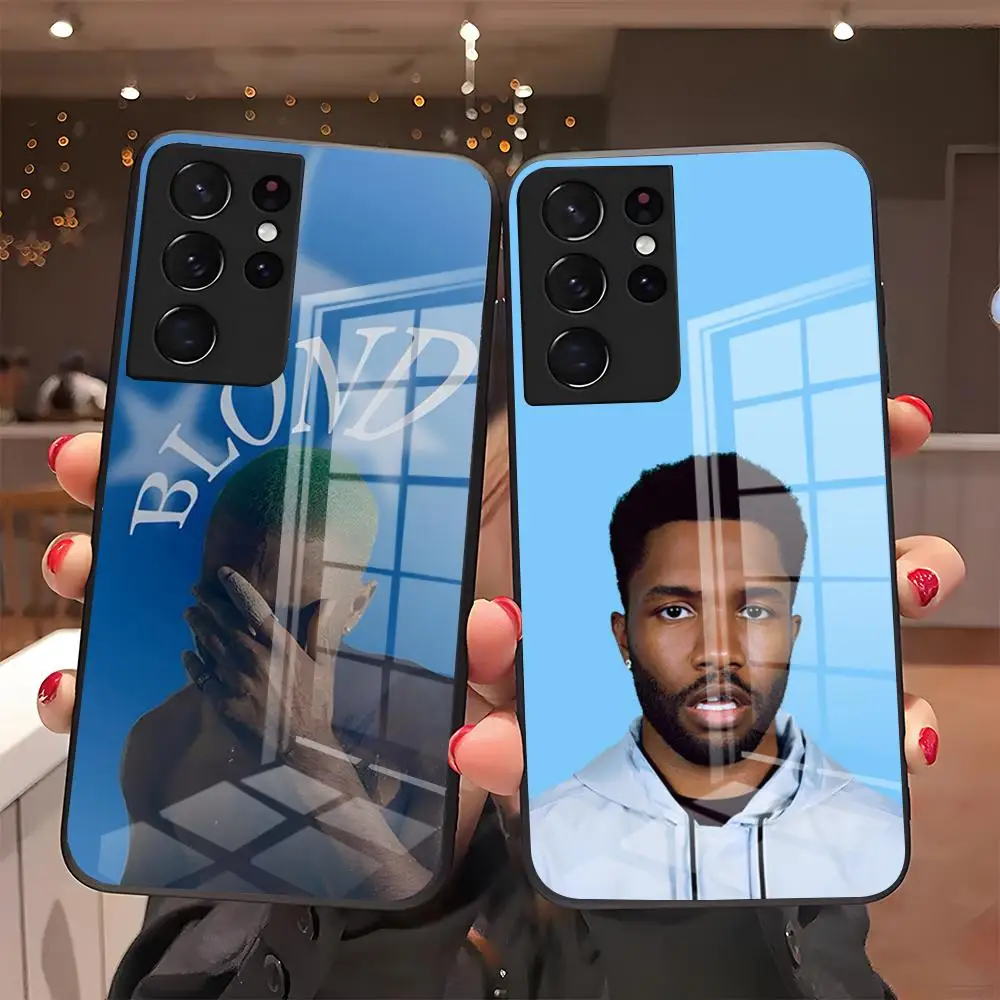 Singer Frank Ocean Phone Case For Samsung S26 S25 Plus S20 S20 Plus S22 Ultra S23 FE S21 Plus S21 Ultra Glass Cover