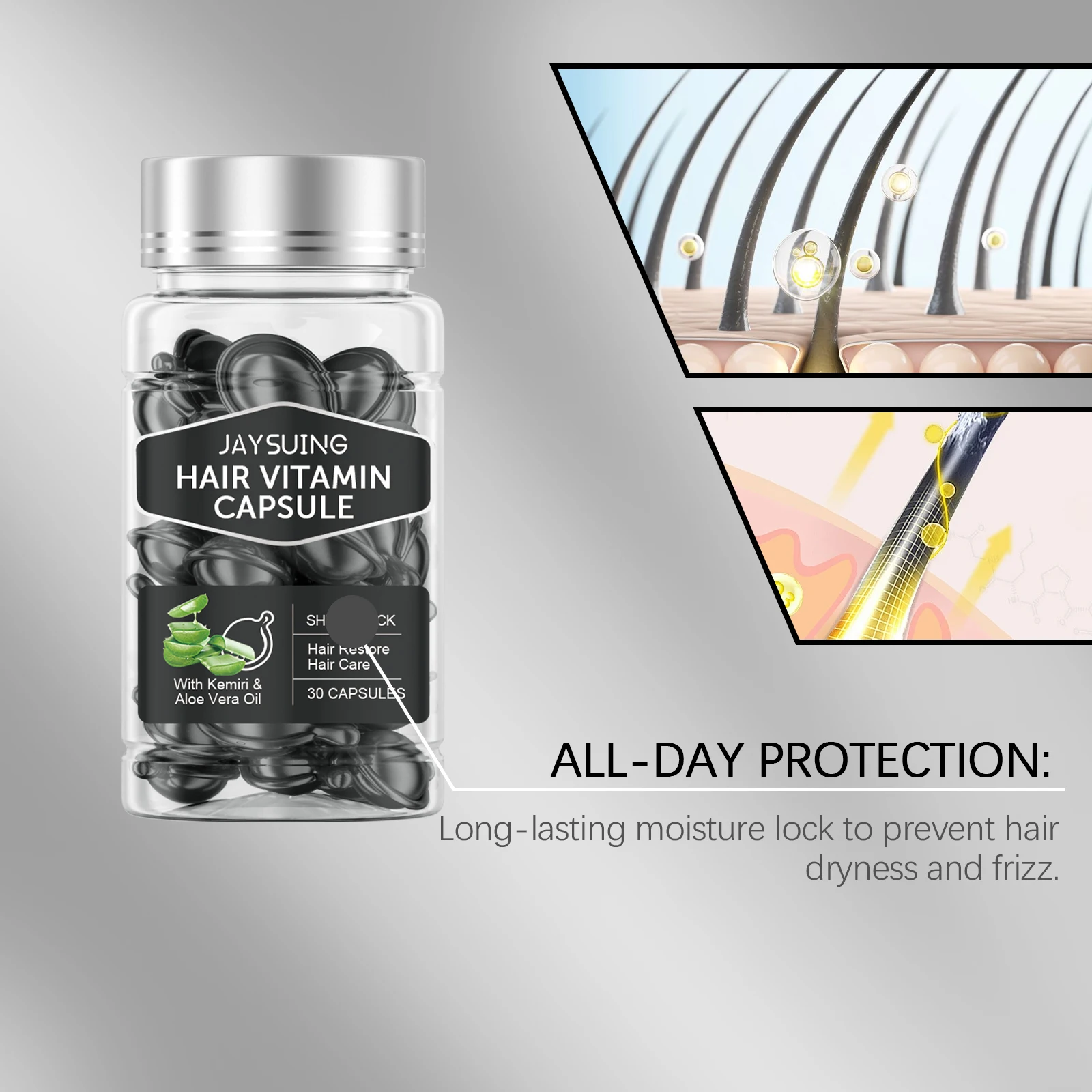 Капсула для ухода за эфирным маслом для волос Jaysuing, лечение разглаживания волос для улучшения сухих и раздражаемых эсфирных масел для ухода за волосами, 1 шт.