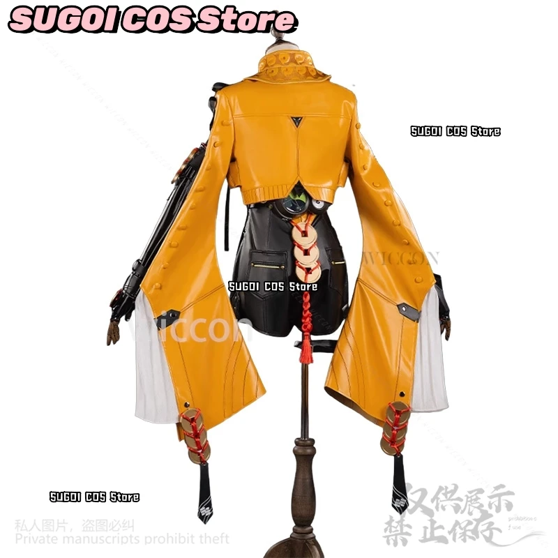 Game Zenless Zone Zero Cosplay Yixuan Anime Costume Sexy Jumpsuit Chinese Style Coat Uniform Yellow Coat Wigs Props Role-playing