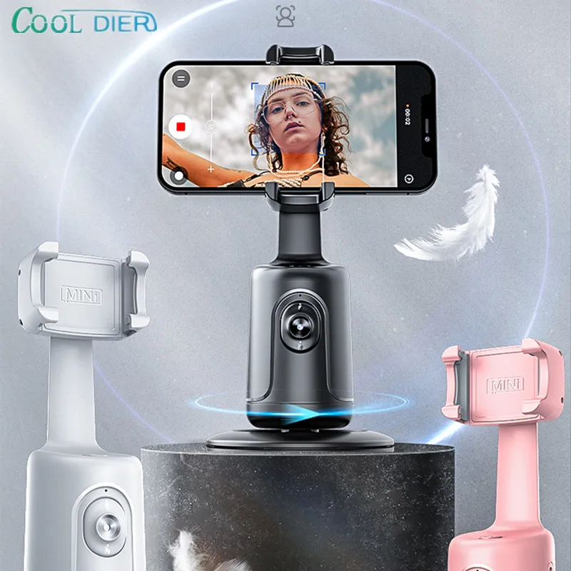 

COOL DIER NEW P01 360 Rotation Gimbal Stabilizer AI Following Face Tracking Desktop Gimbal PTZ For Tiktok Smartphone Live