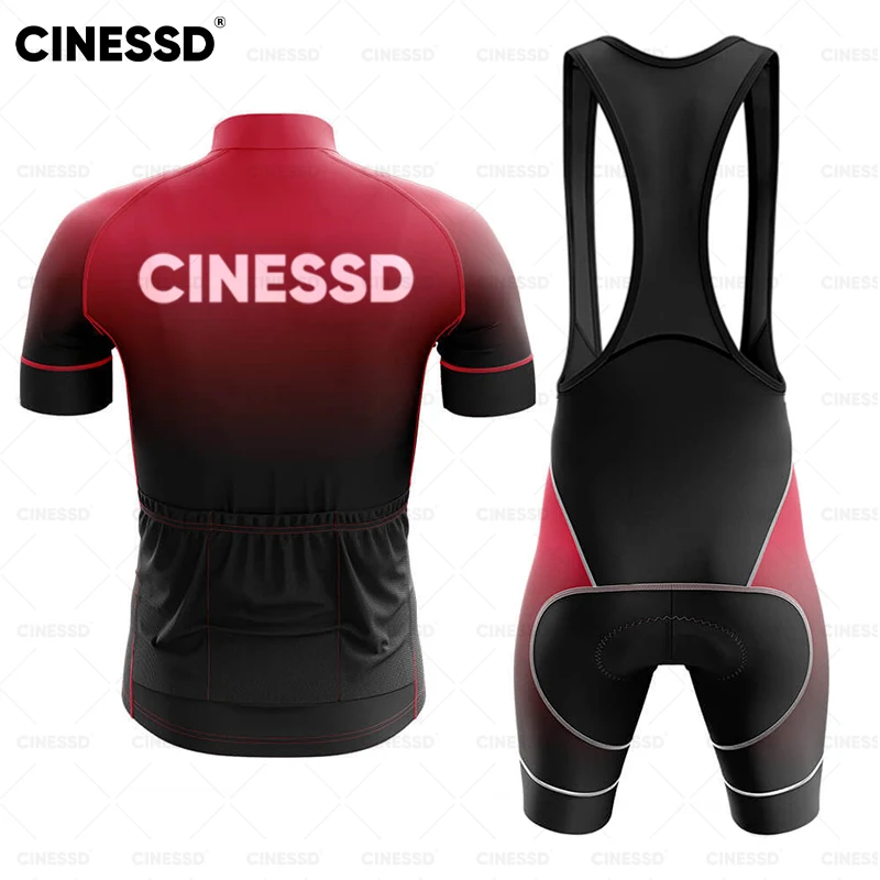 CINESSD-Breathable Cycling Suit for Men, Summer Wear, Mountain Bicycle Clothing, MTB Bike Riding Clothes, Career Cycling Jersey