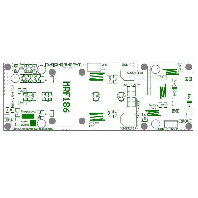 Lusya UHF 100W FM 400Mhz-470Mhz RF Power Amplifier Board DIY KITS For Ham Radio