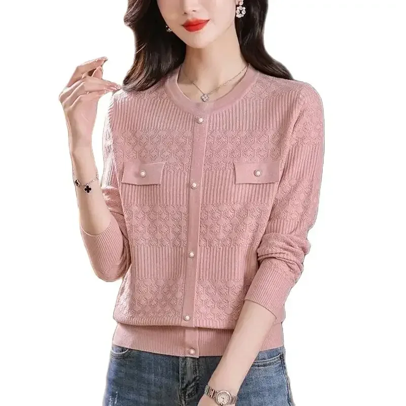 

Temperament Sweater Primer Shirt Knitting Undershirts Ladies Thin Spring And Summer Ladies Coat 2024 New Women's Blouse Short