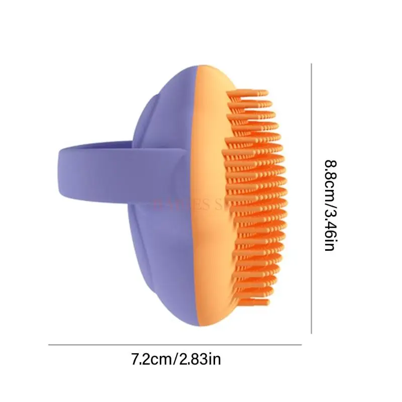 C9GB Kojąca szczoteczka do kąpieli dla niemowląt Miękka silikonowa szczotka łapkami Łatwa do trzymania Szczotka do kąpieli dla