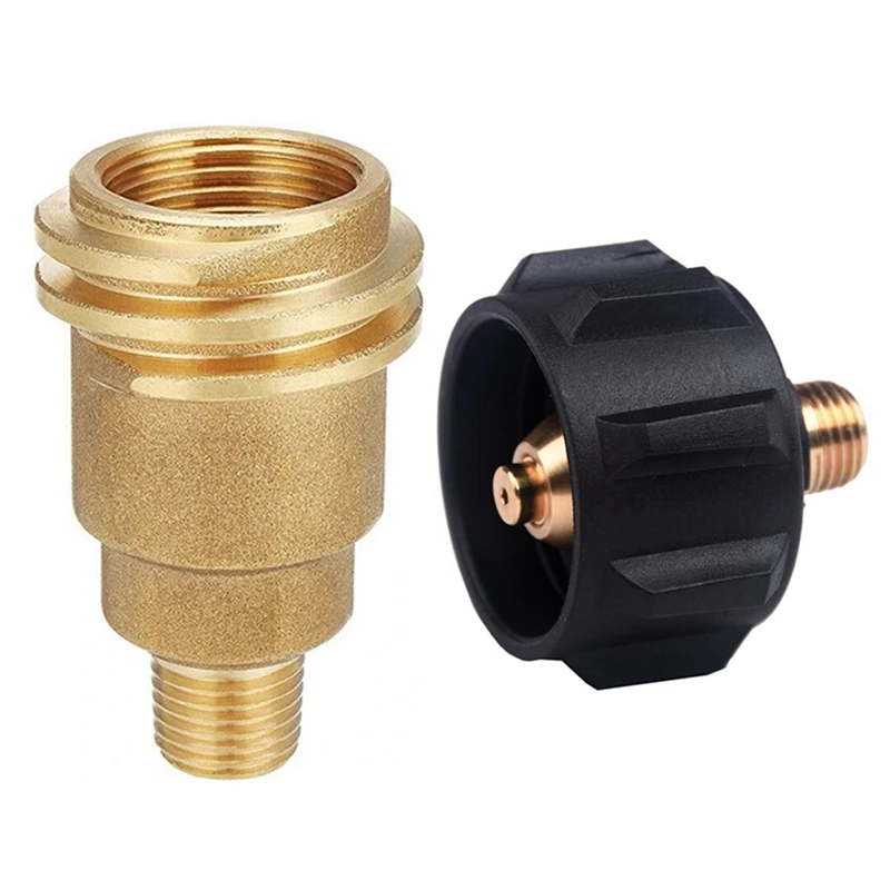 

2Pcs QCC1 Propane Adapter 5042 Male QCC1 Nut Propane Gas Fitting Hose Adapter With Nut