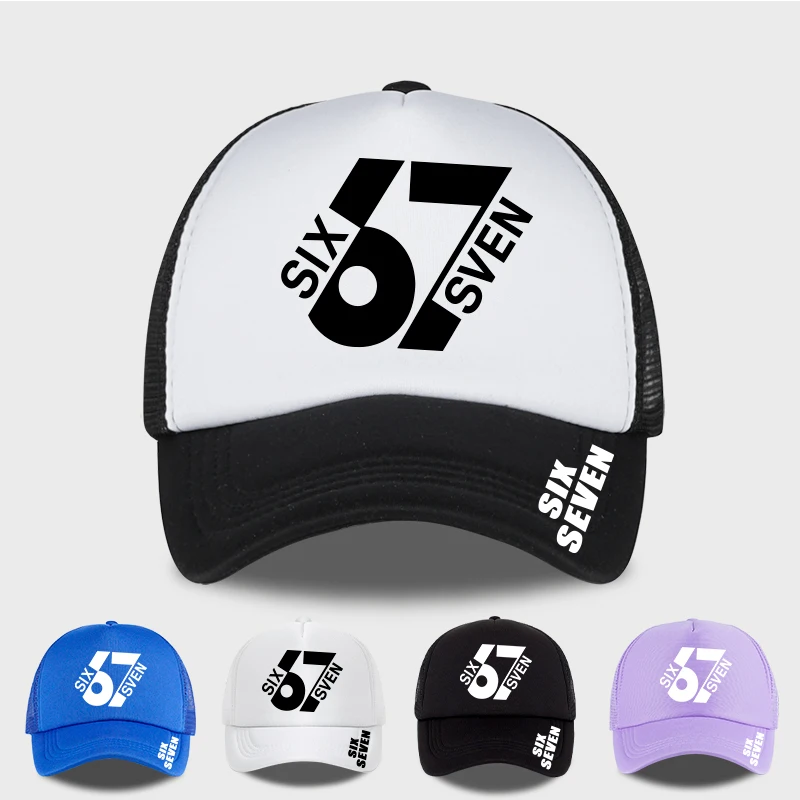 SIX 67 SEVEN Printed Mesh Cap – Adjustable, Breathable Baseb
