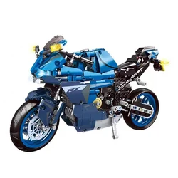 2023New Technical R1 Motorcycle Car Model Building Blocks Bricks MOC City Racing Motorbike Toys Gifts For Children Kids 1012Pcs