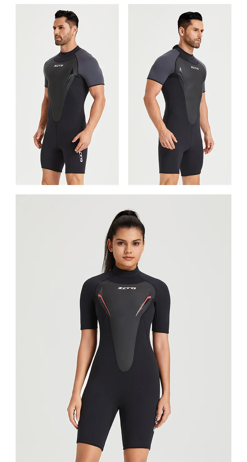 Shorty-Neoprenanzug für Männer und Frauen, 3 mm/1,5 mm, Neoprenanzug zum Tauchen, Surfen, Schwimmen, Wassersport, Neopren, Speerfischen, einteilige Neoprenanzüge – Detail 7