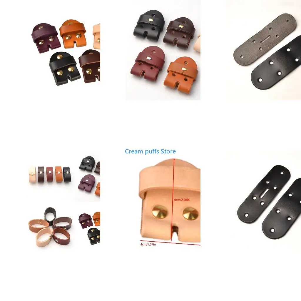 50LE Belt Buckle Strap Connector Leather DIY Crafting Belt Maintenance Accessories