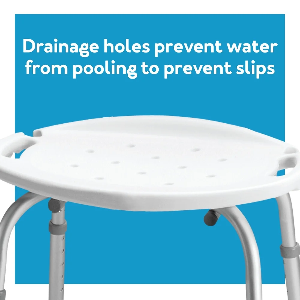 Bangku Kursi Mandi Mandi Dapat Disesuaikan Kaki Aluminium Kapasitas 350lb Pegangan Plastik Anti-selip Tahan Lama Rakitan Bebas Alat Nikmati Kenyamanan