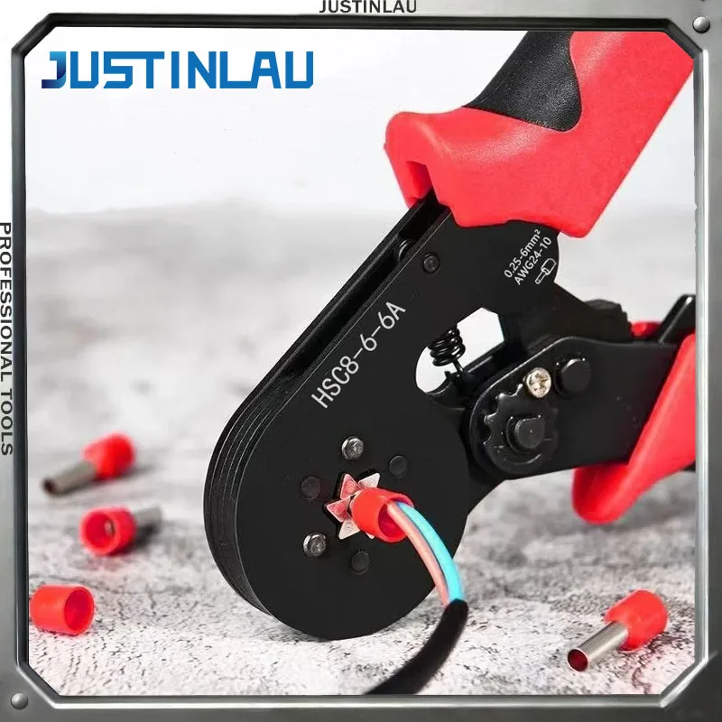 

JUSTINLAU 1PC Electrician Specific Crimping Pliers Household Wiring Crimping Tube Type Terminal Pliers Crimping Pliers