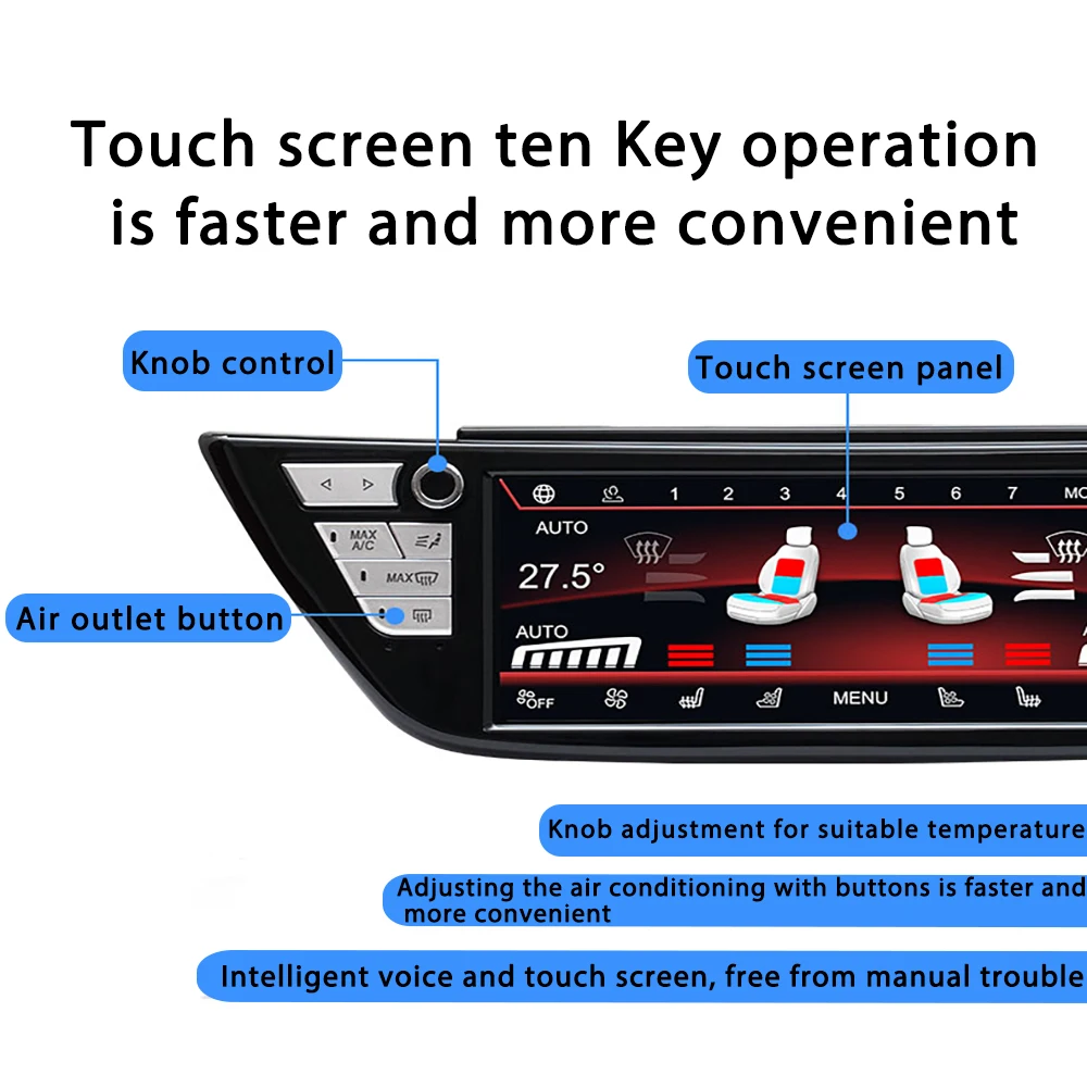 NAVIGUIDE Air Conditioning Board AC Panel For BMW 5 Series GT  2010-2017 Car Touch LCD Screen Digital Multimedia Player