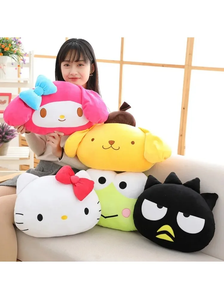 

38 см Hello Kitty Pom Pom Purin Keroppi Badtz-Maru мультфильм KT кошка теплые руки плюшевая подушка кукла коврик плюшевые игрушки