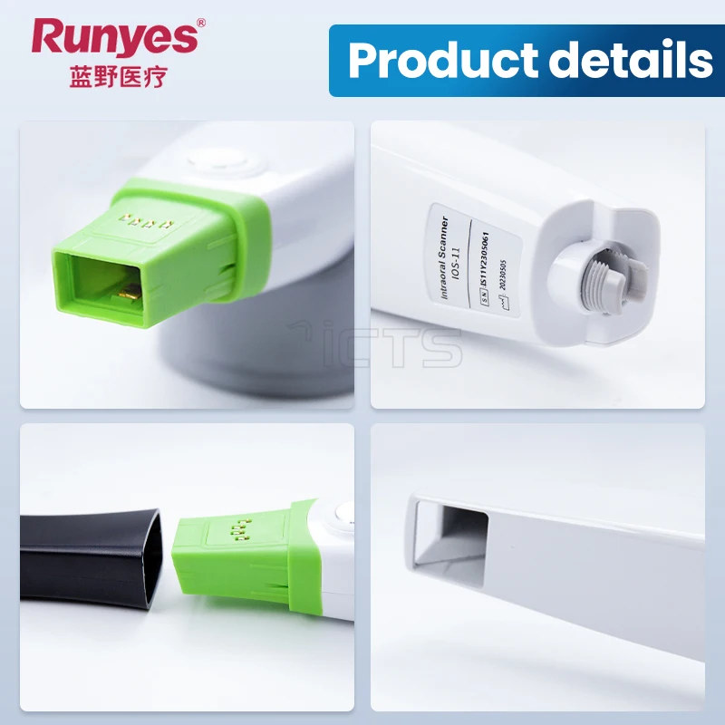 Runyes-IOS-11 Scanner Intraoral, Design Ergonômico do Scanner, Digitalização Rápida, Fácil Desmontagem, AI Intelligent Scanning