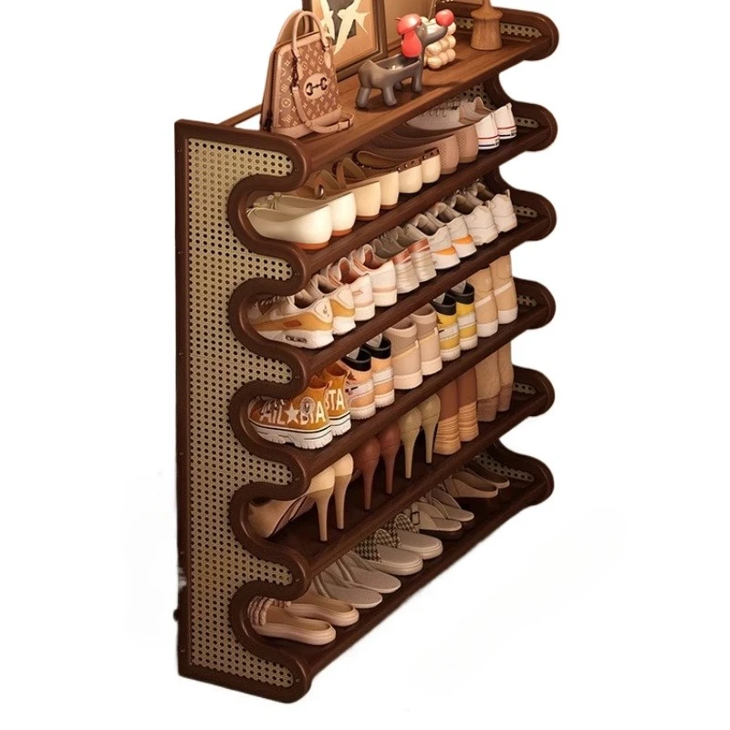 Bamboo Storage Niche Shoe Cabinet Living Room Cupboards Open Shoe Cabinet Entrance Hallway Meuble Chaussures Luxury Furniture