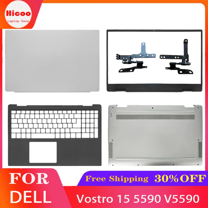 For DELL Vostro 5590 V5590 Laptop LCD Back Cover/Front Bezel/Hinges/Palmrest/Bottom Case Notebook Case 065VPW 0FG89V