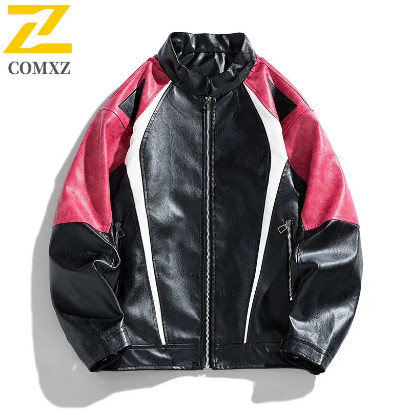 

COMXZ US Style Light Leather Jacket 2025 New Men Motorcycle Casual Journey Wind Resistant Long Lasting Autumn Leather Coat