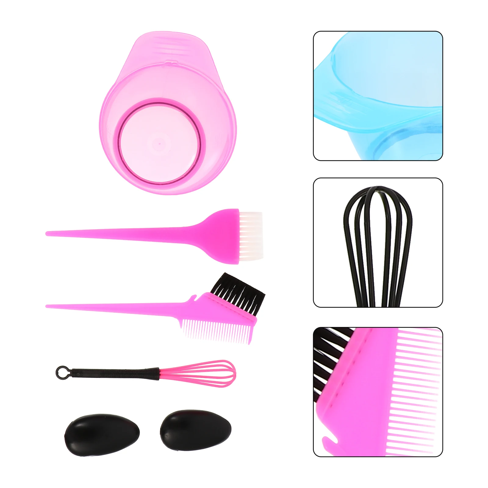 

Five Piece Hair Dyeing Kit 3 Sets Professional Salon Use Tinting Comb Bowl Tool Brushes Set Hair Coloring Beginner Premium