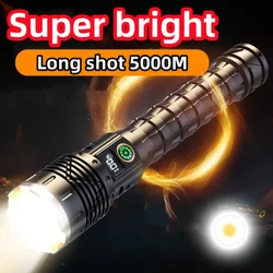 5000M Super Bright White Laser Flashlight Waterproof Rechargeable Torch 26650 Outdoor Work Light Camping Lantern