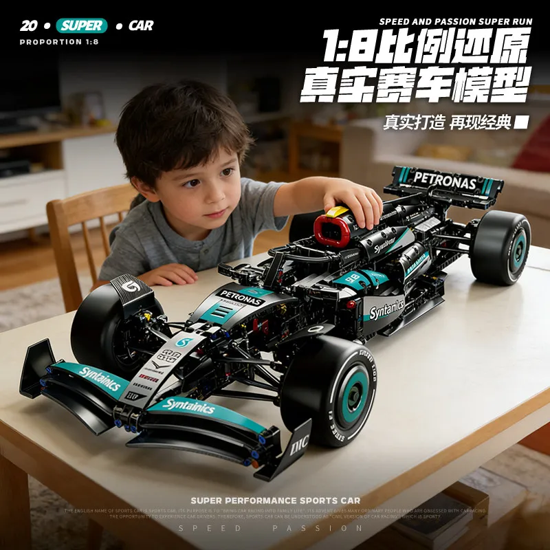

1420pcs new product W14E performance speed racing 42171 building blocks MOC sports car 1:8 model car DIY boy toy children's gift
