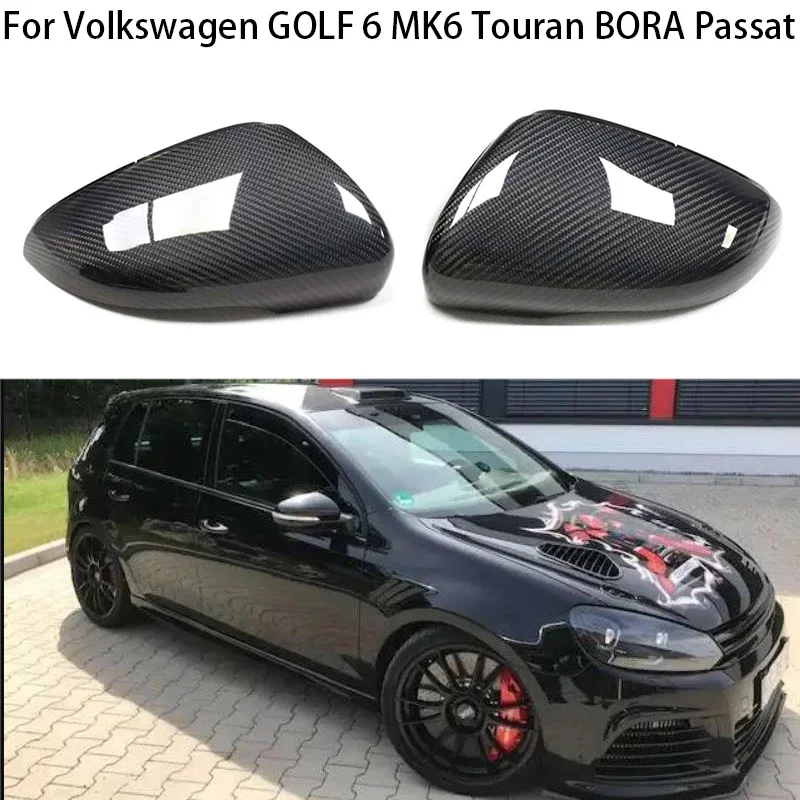 

Carbon Fiber Car Side Rearview Mirror Cover For Volkswagen GOLF 6 MK6 Touran BORA Passat Side Mirror Cover Trim Cap Shell Case