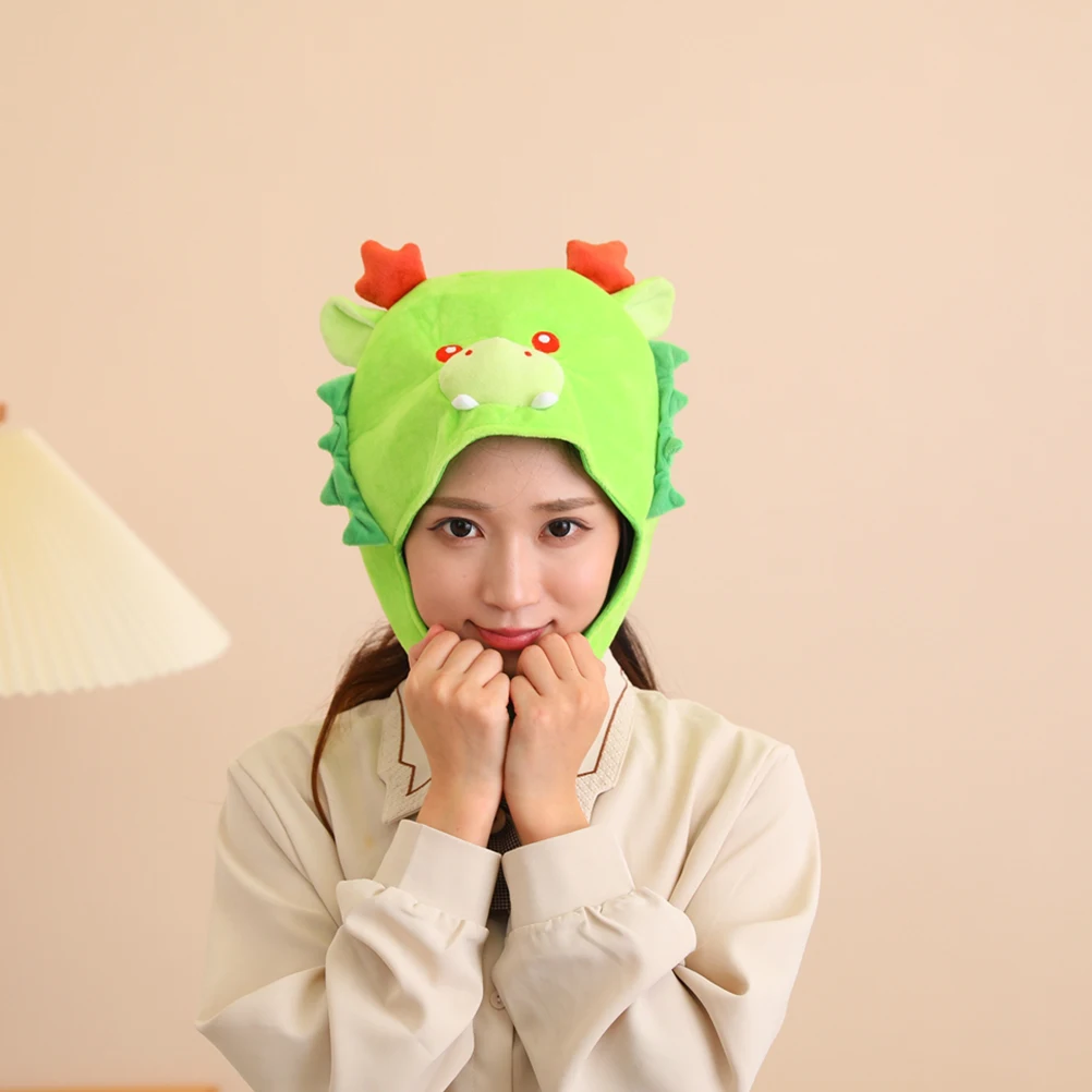 

Creative Dragon Hat Costume Party Hats Cartoon Dragon Headwear Cosplay Carnival Halloween Photo Props Novelty Accessory Party