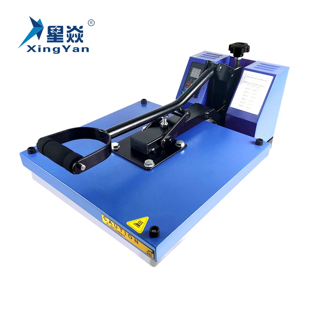 Xingyan Factory's New 38*38cm Plain Heat Press Machine Sublimation Printing Electric Manual Grade 110V/220V for T-Shirts Plates