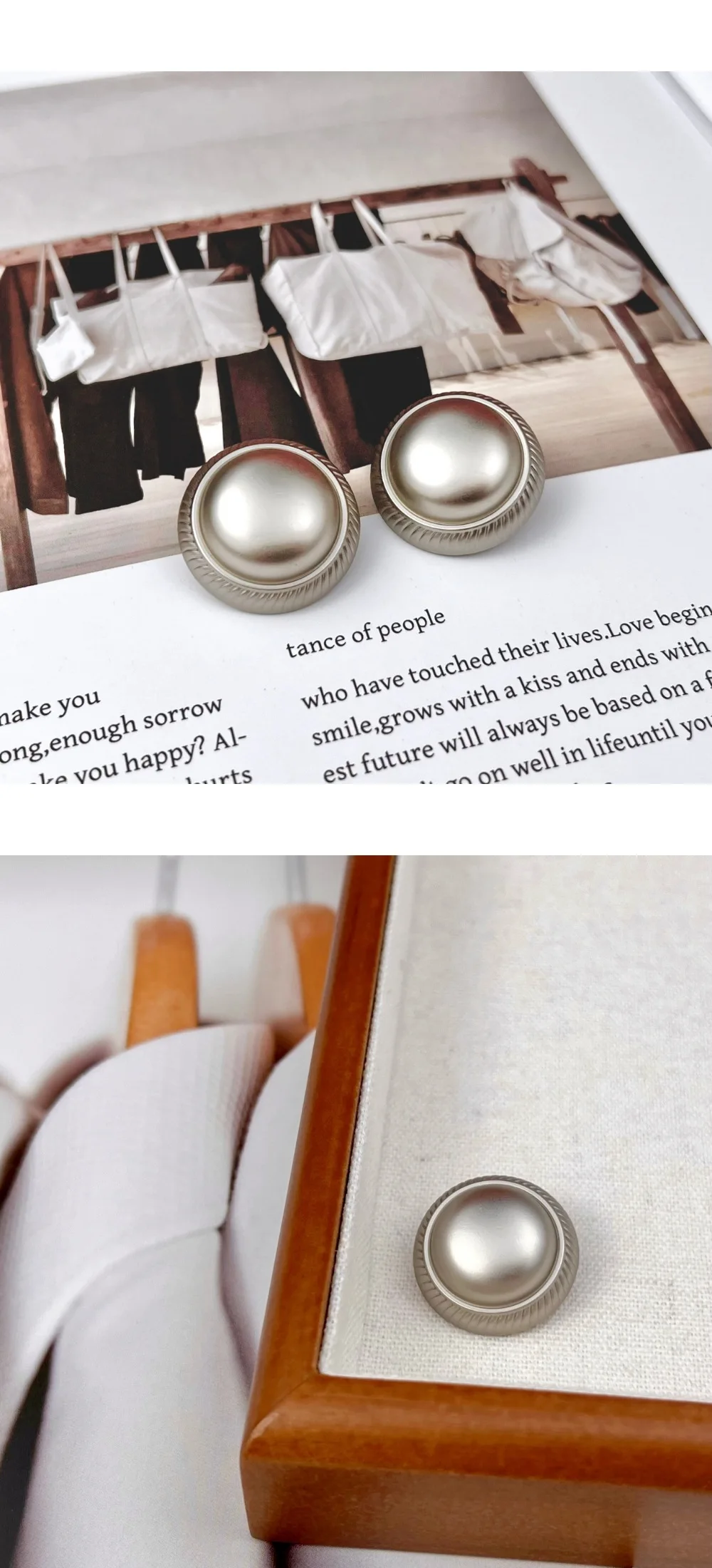 10 Stück Metallknöpfe, Bekleidungszubehör, Dekoration, hochwertige Mantelknöpfe, DIY-Bastel- und Nähzubehör, runde Knöpfe. – Detail 5